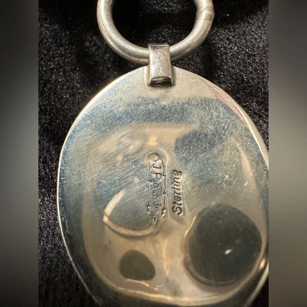 Vintage Joe Piaso Jr.-Gorgeous Buffalo Turquoise/Sterling Pendant Necklace. - Picture 4 of 4